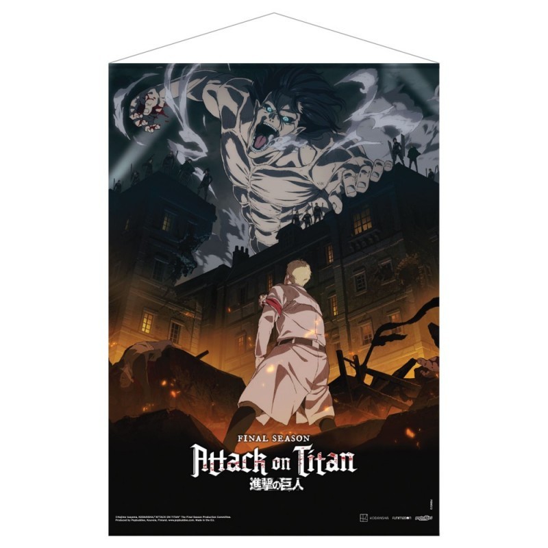 Poster – Attack on titan: the final season part 1- key visual 1 fabric wall scroll