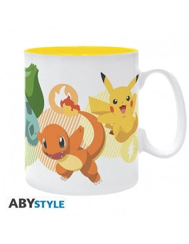Pikachu y starters – 460 ml – POKEMON- Taza