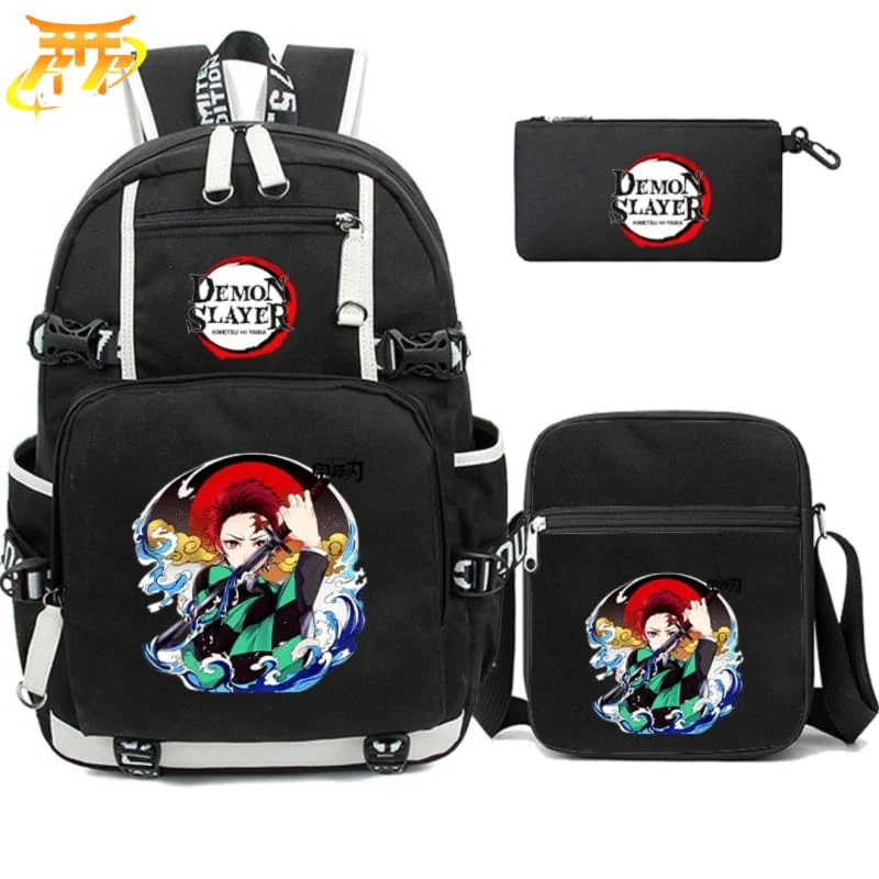 Cartable avec Trousse et Sacoche Tanjiro 1er Mouvement – Demon Slayer™