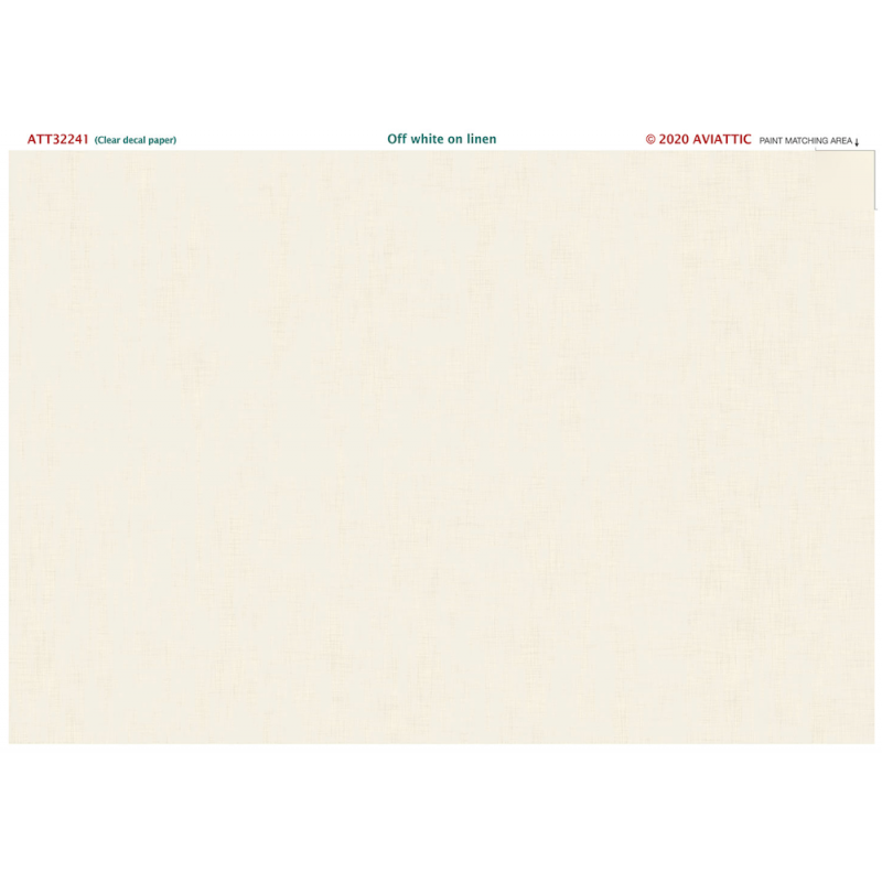 Décal Blanc cassé sur lin (imprimé sur du papier autocollant transparent) – Collection