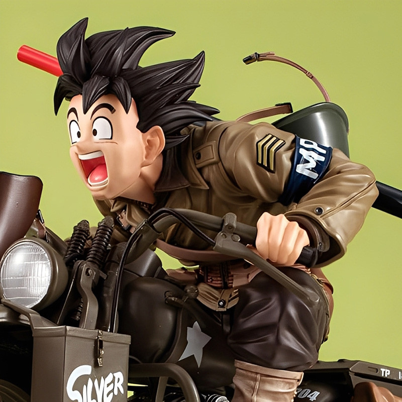 Figurine – DRAGON BALL Z Desktop Real McCoy Son Goku & Bike Megahouse