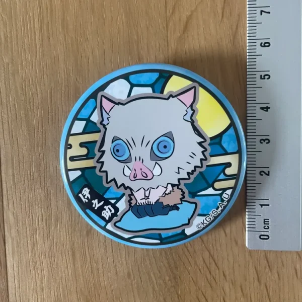 Badge – Demon Slayer – Inosuke Hashibira Puchizabu B Box Banpresto 5 cm
