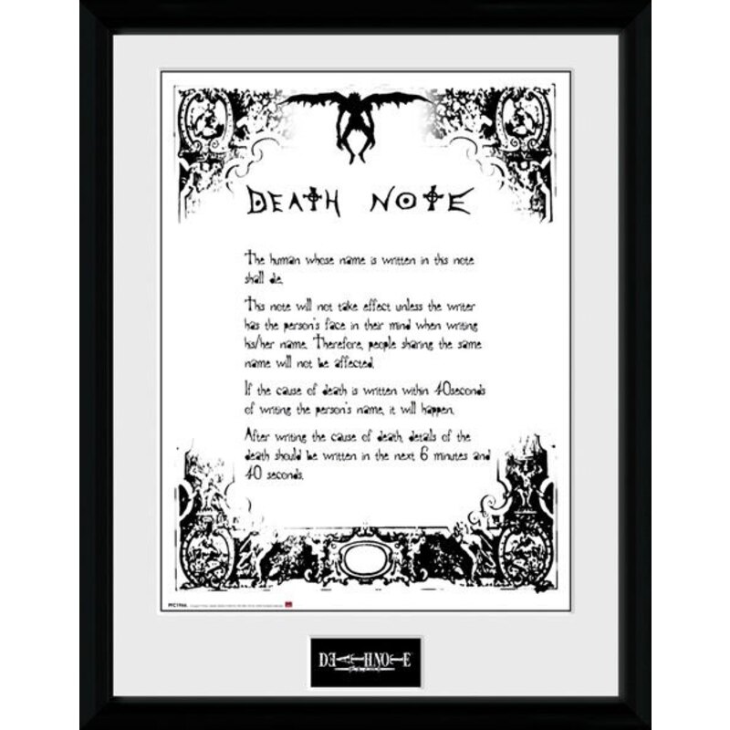 Death Note encadré Deathnote 45 x 34 cm – Poster
