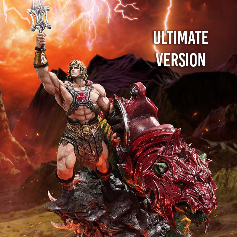 Statue – MAITRES DE L'UNIVERS He-Man & Battle Cat Real Elite Masterline Ultimate Version Prime 1 Studio