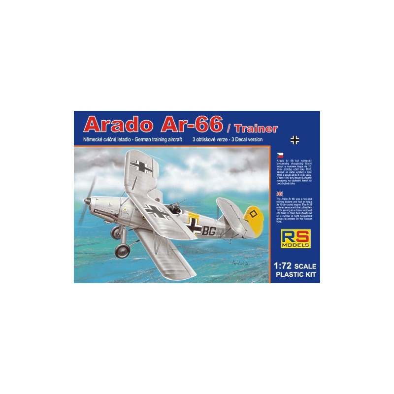 Maquette – Entraîneur Arado Ar-66. 4 variantes de décalcomanies pour la Luftwaffe