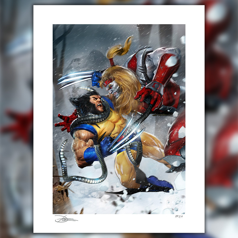 MARVEL Impression Art Print Wolverine vs Omega Red Sideshow – Comic