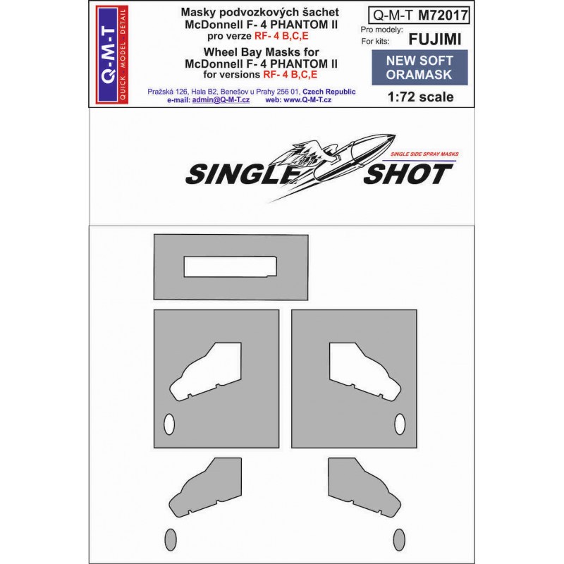McDonnell RF-4B/F-4C/F-4E Masques de peinture pour compartiment de roue Phantom (conçus pour être utilisés avec les kits Fujimi) – Collection