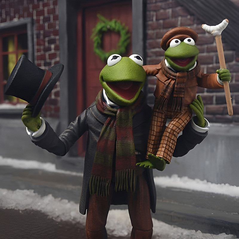 NOËL CHEZ LES MUPPETS Pack 2 Kermit & Robin Ultimate Neca – Figurine