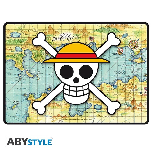 One Piece – Tapis de souris gaming · Skull with map